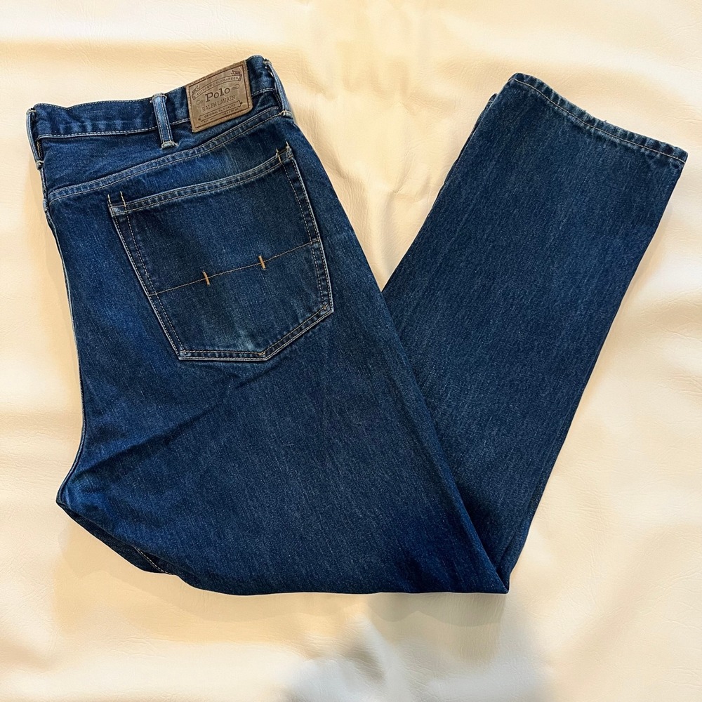 Polo Ralph Lauren Denim Jeans Mens Size 40x32 Blue Authentic Dungarees
